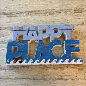 Kohl's Blue and White Artful 'Happy Place' Decoration